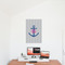 Monogram Anchor 20x30 - Matte Poster - On the Wall