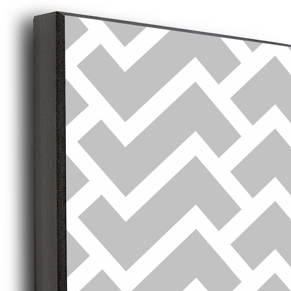 Monogram Anchor 20x30 Wood Print - Closeup