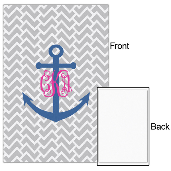 Monogram Anchor 24x36 - Matte Poster - Front & Back