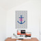 Monogram Anchor 24x36 - Matte Poster - On the Wall