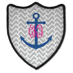Monogram Anchor Iron On Shield Patch B