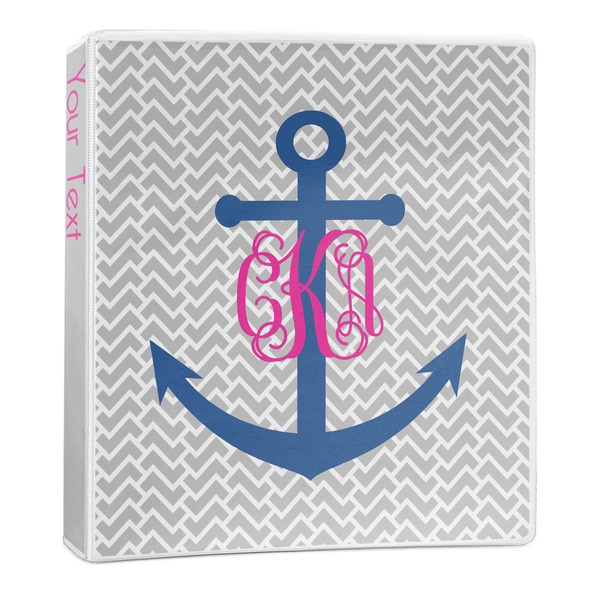 Monogram Anchor 3-Ring Binder Main- 1in