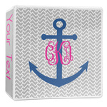 Monogram Anchor 3-Ring Binder - 2 inch (Personalized)