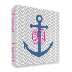 Monogram Anchor 3 Ring Binder - Full Wrap