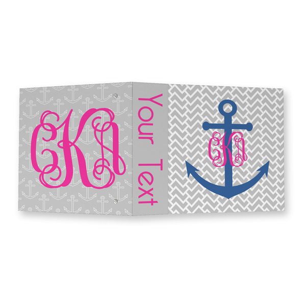 Monogram Anchor 3 Ring Binders - Full Wrap - 2" - OPEN OUTSIDE