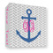Monogram Anchor 3 Ring Binder - Full Wrap - 3"