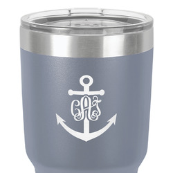 Monogram Anchor 30 oz Stainless Steel Tumbler - Grey - Double-Sided