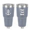 Monogram Anchor 30 oz Stainless Steel Tumbler - Grey - Double-Sided