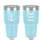 Monogram Anchor 30 oz Stainless Steel Ringneck Tumbler - Teal - Double Sided - Front & Back