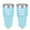 Monogram Anchor 30 oz Stainless Steel Tumbler - Teal - Double-Sided
