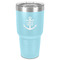 Monogram Anchor 30 oz Stainless Steel Tumbler - Teal - Single-Sided