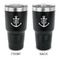 Monogram Anchor 30 oz Stainless Steel Tumbler - Black - Double Sided