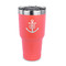 Monogram Anchor 30 oz Stainless Steel Ringneck Tumblers - Coral - FRONT