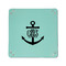 Monogram Anchor 6" x 6" Teal Leatherette Snap Up Tray - APPROVAL