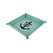 Monogram Anchor 6" x 6" Teal Leatherette Snap Up Tray - CHILD MAIN