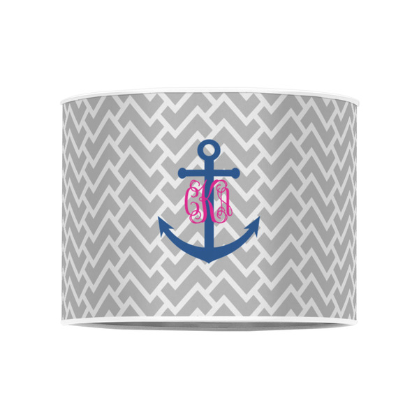 Monogram Anchor 8" Drum Lampshade - FRONT (Poly Film)