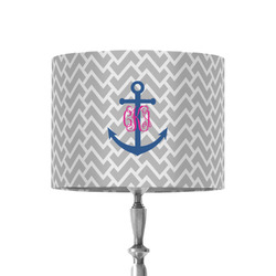 Monogram Anchor 8" Drum Lamp Shade - Fabric