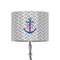 Monogram Anchor 8" Drum Lamp Shade - Fabric