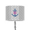 Monogram Anchor 8" Drum Lampshade - ON STAND (Poly Film)