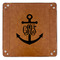 Monogram Anchor 9" x 9" Leatherette Snap Up Tray - APPROVAL (FLAT)