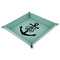 Monogram Anchor 9" x 9" Teal Leatherette Snap Up Tray - MAIN