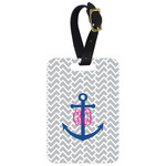 Monogram Anchor Metal Luggage Tag