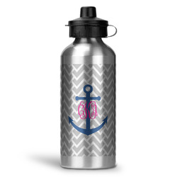 Monogram Anchor Water Bottle - Aluminum - 20 oz (Personalized)