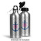 Monogram Anchor Aluminum Water Bottle - Alternate lid options