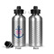 Monogram Anchor Aluminum Water Bottle - Front and Back