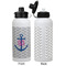 Monogram Anchor Aluminum Water Bottle - White APPROVAL