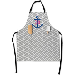 Monogram Anchor Apron With Pockets