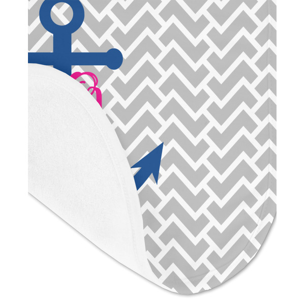Monogram Anchor Baby Bib - AFT detail