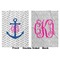 Monogram Anchor Baby Blanket (Double Sided - Printed Front and Back)