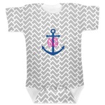 Monogram Anchor Baby Bodysuit (Personalized)