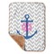 Monogram Anchor Sherpa Baby Blanket - 30" x 40"