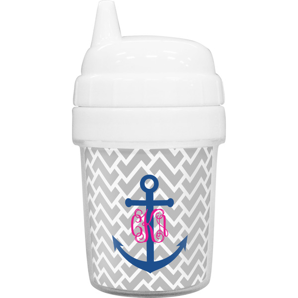 Custom Monogram Anchor Baby Sippy Cup (Personalized)