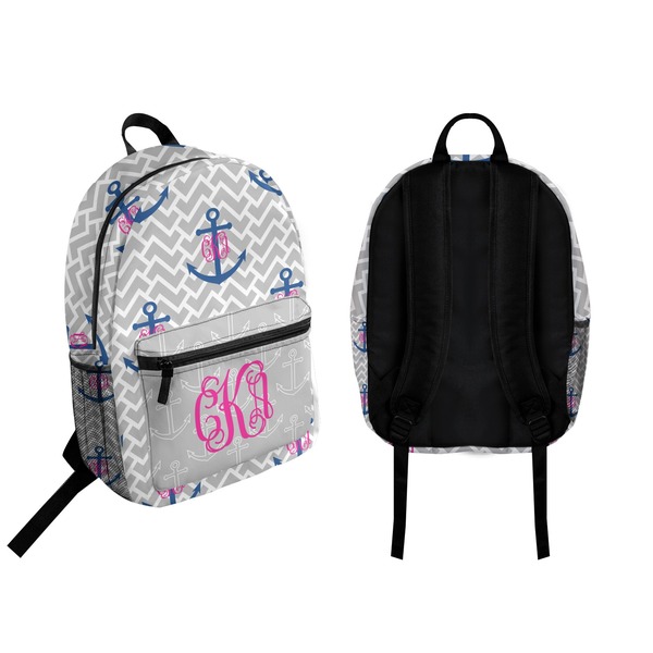 Monogram Anchor Backpack front and back - Apvl