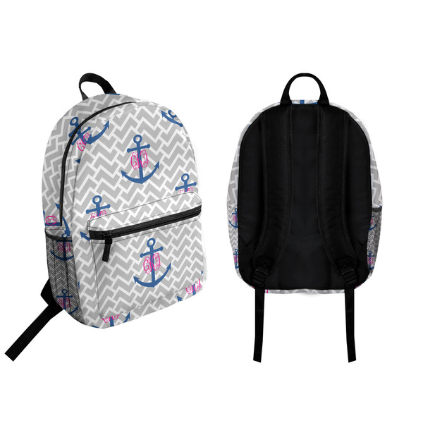 Monogram Anchor Backpack front and back - Apvl
