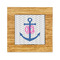 Monogram Anchor Bamboo Trivet with 6" Tile - FRONT