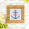 Monogram Anchor Bamboo Trivet with 6" Tile - LIFESTYLE