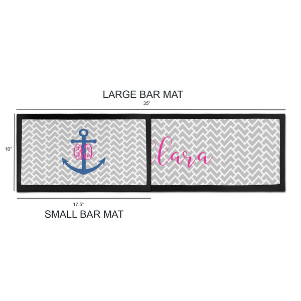 Monogram Anchor Bar Mats - Sizing Chart