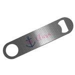 Monogram Anchor Bar Bottle Opener - Silver