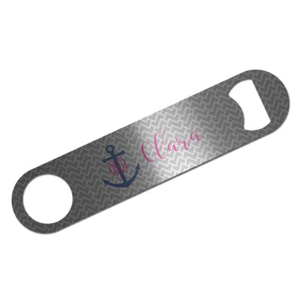 Monogram Anchor Bar Opener - Silver - Front