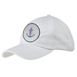 Monogram Anchor Baseball Cap - White