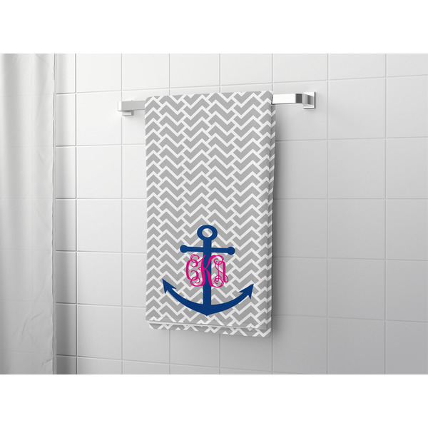 Monogram Anchor Bath Towel - LIFESTYLE