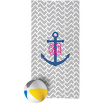 Monogram Anchor Beach Towel (Personalized)