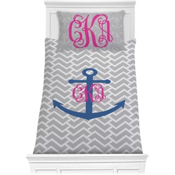 Monogram Anchor Comforter Set - Twin XL (Personalized)
