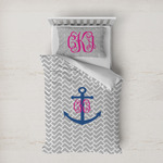 Monogram Anchor Duvet Cover Set - Twin XL (Personalized)