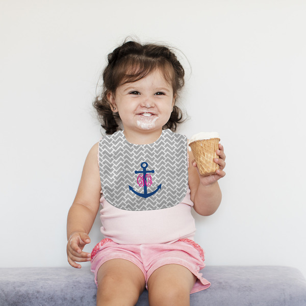 Monogram Anchor Bib Lifestyle Girl