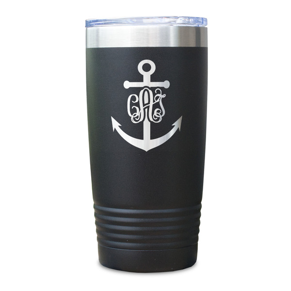 Monogram Anchor Black Polar Camel Tumbler - 20oz - Single Sided - Approval